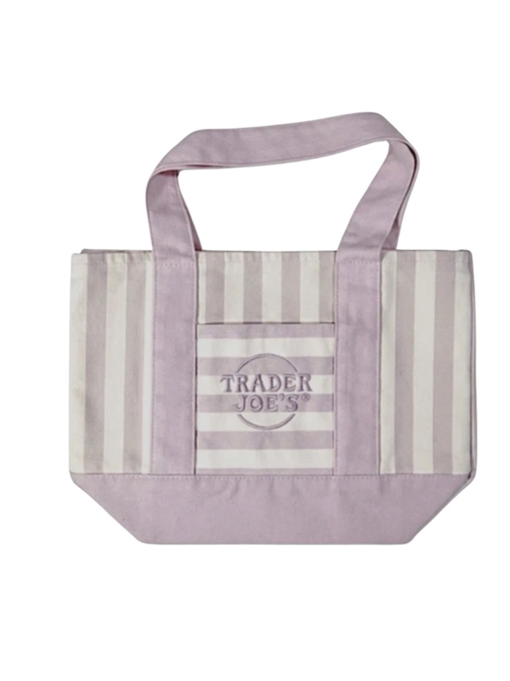 Limited Edition! Trader Joe’s Pink Stripes Canvas Mini Tote Bag Summer 2026 NWT!